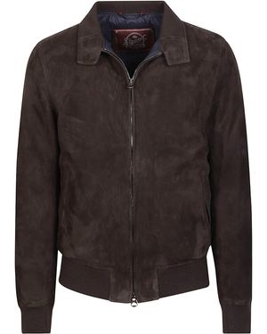 Stewart Nuvola-Waxy Down Bomber Jacket - Black
