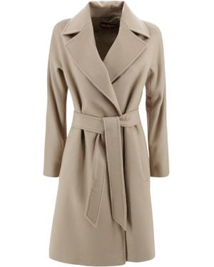 Max Mara Wool Dressing Gown Coat - Natural