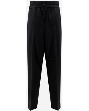 Ami Paris Virgin Wool Trousers - Black