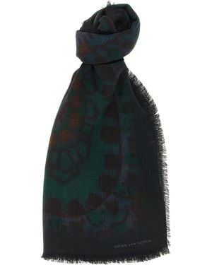 Dries Van Noten Folk Scarf - Blue