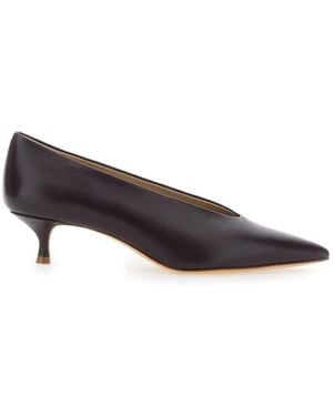 Le Monde Beryl Court Shoes With Pointed Toe And Low Heel - Brown