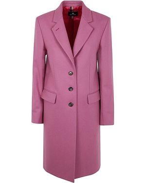 Paul Smith Double-Breasted Straight Hem Coat - Pink