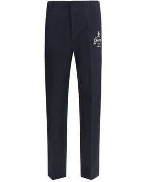 Gucci Cotton Casual Trousers - Blue