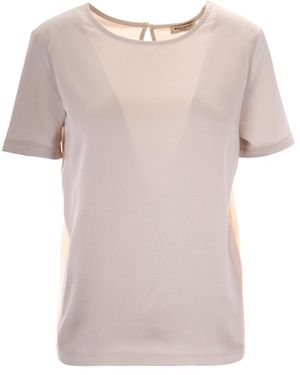 Max Mara Solid Round Neck T-Shirt - Pink