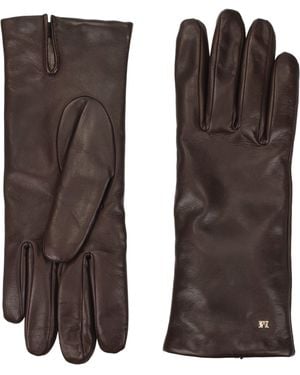 Max Mara Leather Gloves - Brown