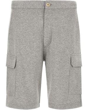 Brunello Cucinelli Cotton Bermuda Shorts - Grey