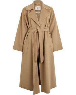 Weekend by Maxmara Long Coat Virgin Wool - Natural