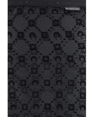 Marine Serre Moonogram Mesh Flock Pant-Skirt - Black