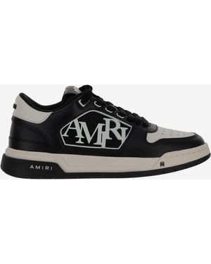 Amiri Leather Trainers With Logo - Black