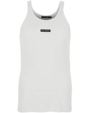 Dolce & Gabbana Rip Tanktop - White