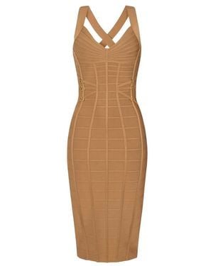 Elisabetta Franchi Midi Dresses - Brown
