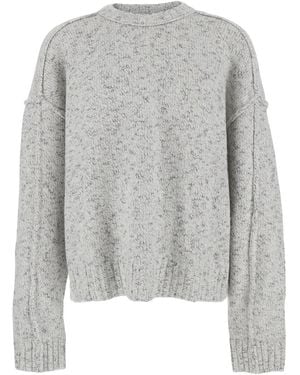 Won Hundred Crewneck Sweater With Dropped Shoulders - Gray