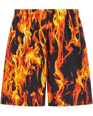 Vetements & Fire' Bermuda Shorts - Orange