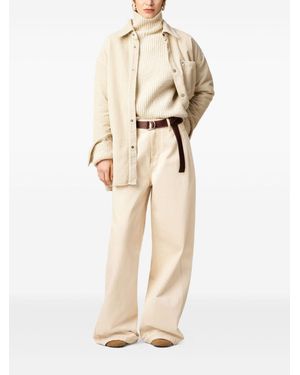 Ami Paris Cotton Super Wide Fit Jeans - Natural