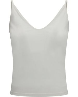 Tom Ford Micro-Rib Silk Jersey Tank Top - Gray
