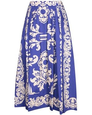 Etro Paisley Midi Skirt - Blue
