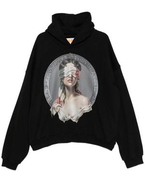 PDF Graphic-Print Hoodie - Black