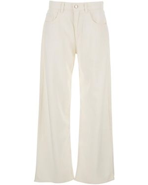 ICON DENIM Jeans With Five-Pocket Design And Logo Patch On The Rear - White