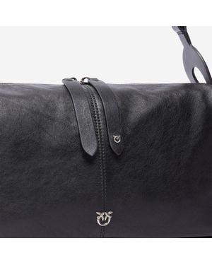 Pinko Shoulder Bag Biker Leather - Gray