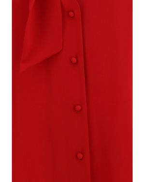 Valentino Silk Georgette Blouse Shirt - Red