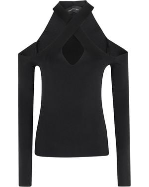 FEDERICA TOSI Maglia Scollo Incrociato - Black