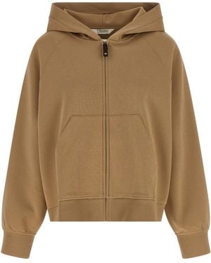 Max Mara Cotton Hoodie Clothing - Natural