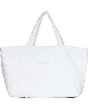 DSquared² Twin Beach Logo Shopping Handbag 69X37X20 Cm - White
