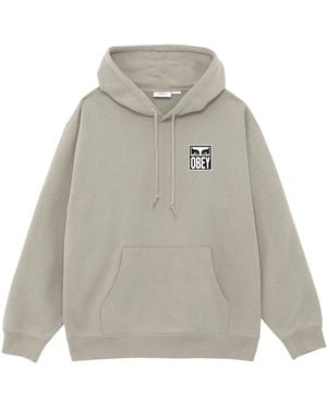 Obey Eyes Icon Hood Fleece - Gray