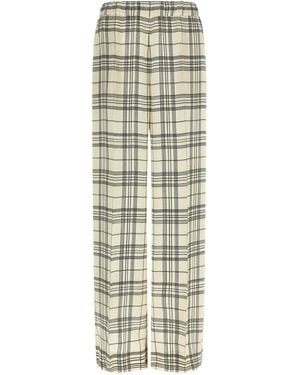 Jil Sander Check Viscose Pants - Metallic