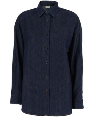 Dries Van Noten Shirt Casio Denim Cotton Blouses - Blue
