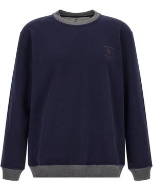 Brunello Cucinelli Cotton Sweatshirt Clothing - Blue