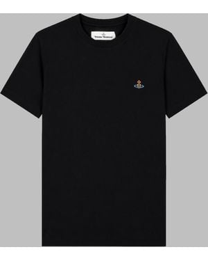 Vivienne Westwood T-Shirt Logo Print Cotton T-Shirts - Black
