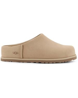 UGG Nubuck Sandals With Engraved Logo On The Side - Natural