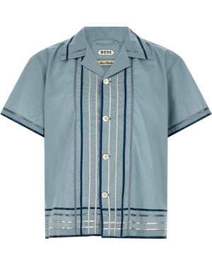 Bode 'Ribbon Plaid' Shirt - Blue