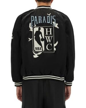 3.PARADIS Varsity Jacket Cotton - Black