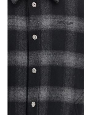Off-White c/o Virgil Abloh Padded Flannel Jacket - Black