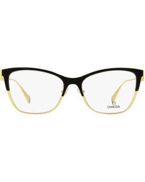 Omega Om5001H Butterfly Eyeglasses 001- 54Mm Metal/Plastic (Acetate) - Black
