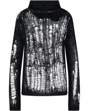 Rick Owens Spider Hoodie' Hooded Jumper - Black