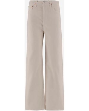 RE/DONE Stretch Cotton Pants - Natural