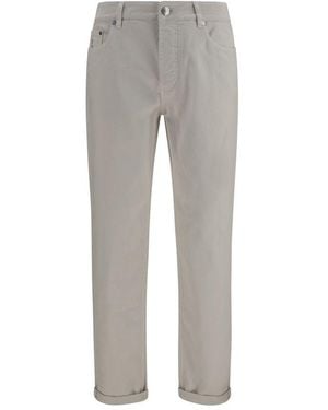 Brunello Cucinelli Cotton Straight-Leg Jeans Clothing - Grey