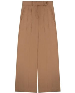 Alberta Ferretti Wide Leg Tailored Pants Acetate Pants - Brown