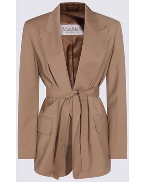 Max Mara Wool Talento Blazer - Brown