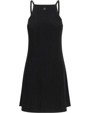 Courreges Logo Mini Dress Viscose; Polyamide - Black