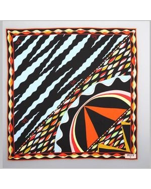 PUCCI Printed Silk Scarf Scarfs - Black
