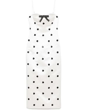 Markgong Polka Dot-Print Dress - White