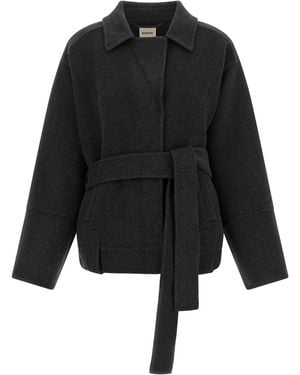 KHAITE Wool Full-Length Jacket Clothing - Black