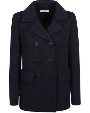 Charlott Double-Breasted Buttoned Jacket - Blue