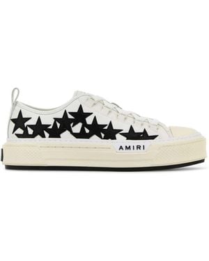 Amiri Canvas Star Court Trainers - White