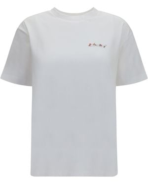 Off-White c/o Virgil Abloh Arrow Flower T-Shirt Cotton T-Shirts - Grey