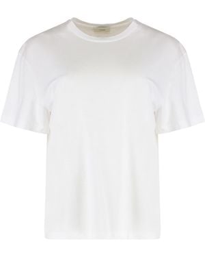 TOTEME T-Shirt Cotton Blend Lyocell T-Shirts & Jerseys - White